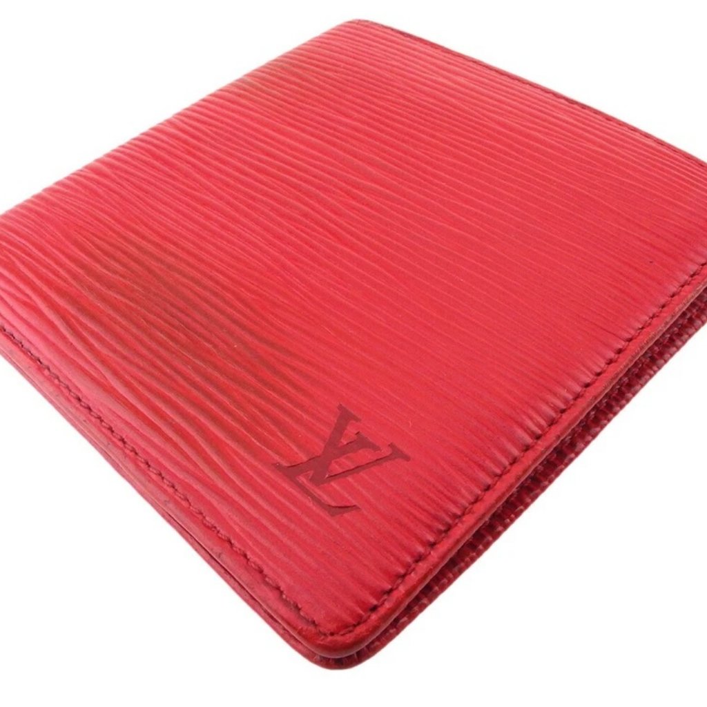 Louis Vuitton Bifold Wallet Red Women Authentic Secondhand